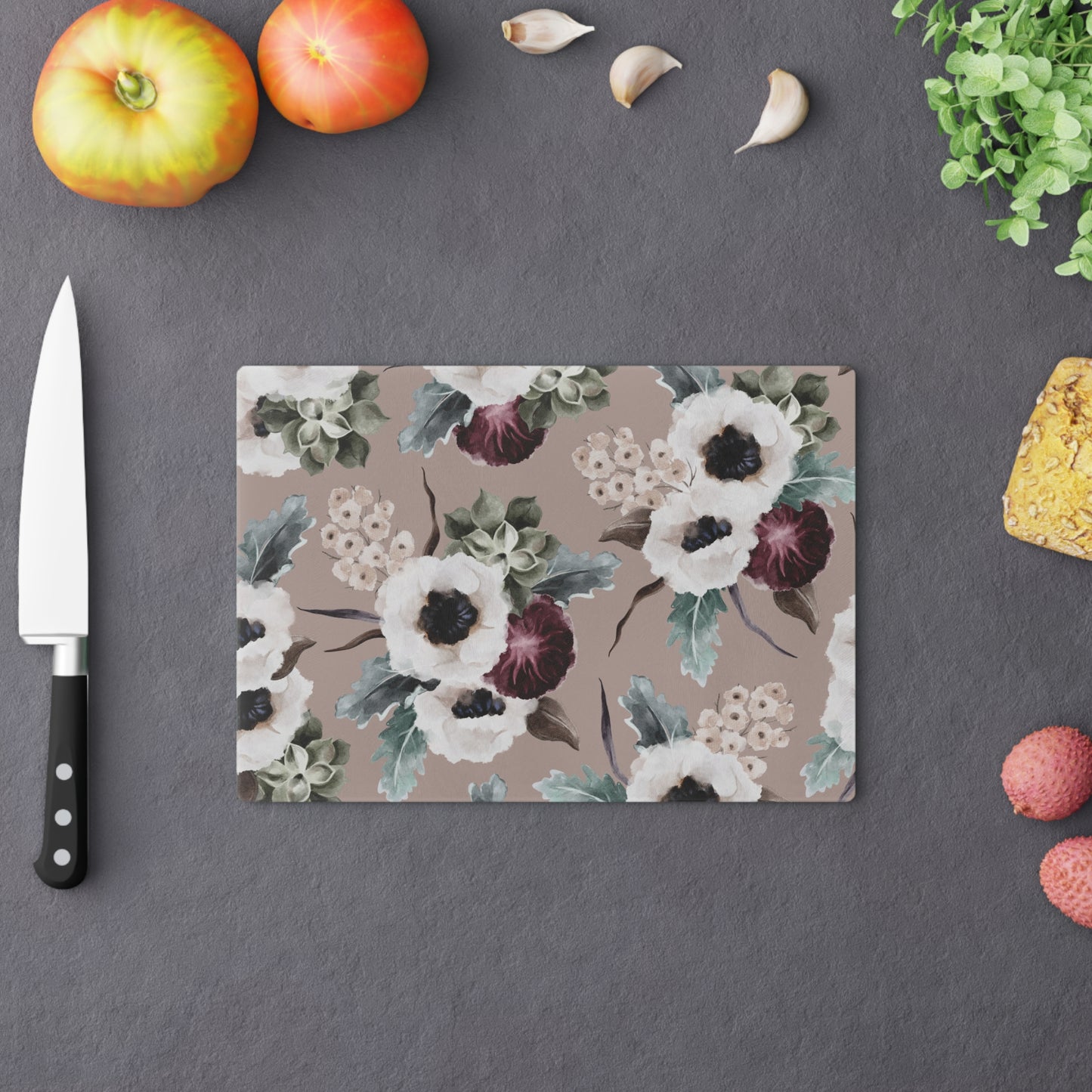 Hollyhock Cutting Board