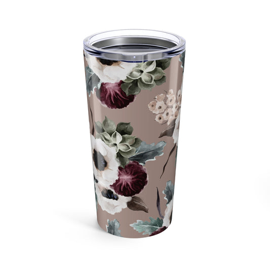 Hollyhock Garden Tumbler 20oz
