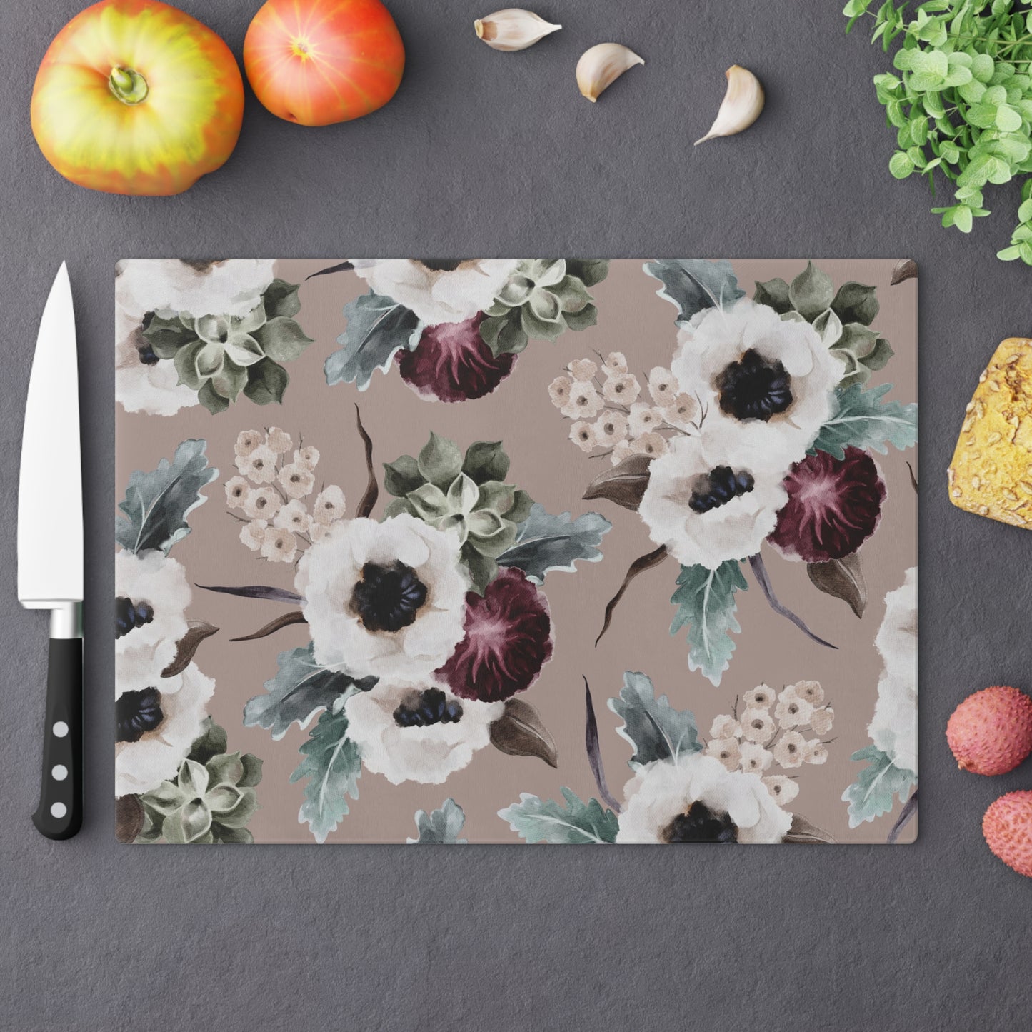 Hollyhock Cutting Board