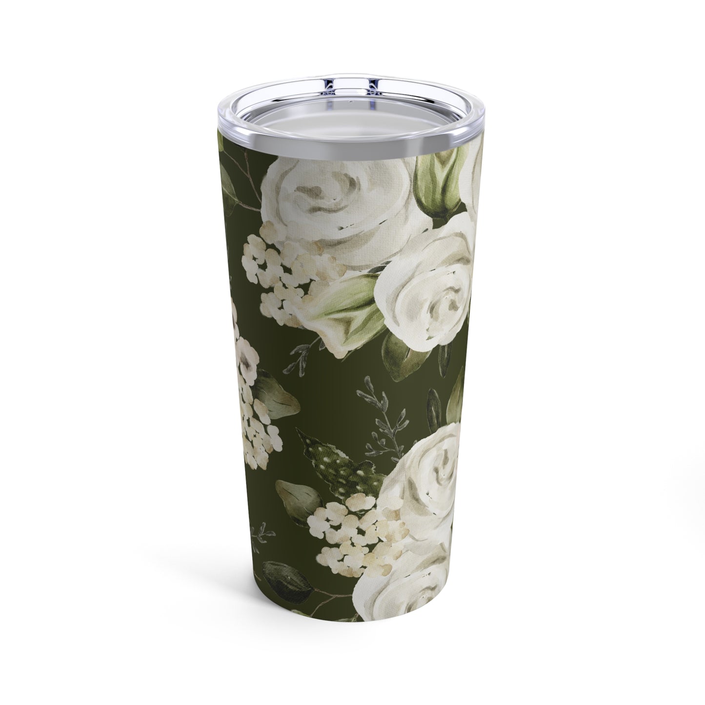 Spring Rose Deep Green Garden Tumbler 20oz