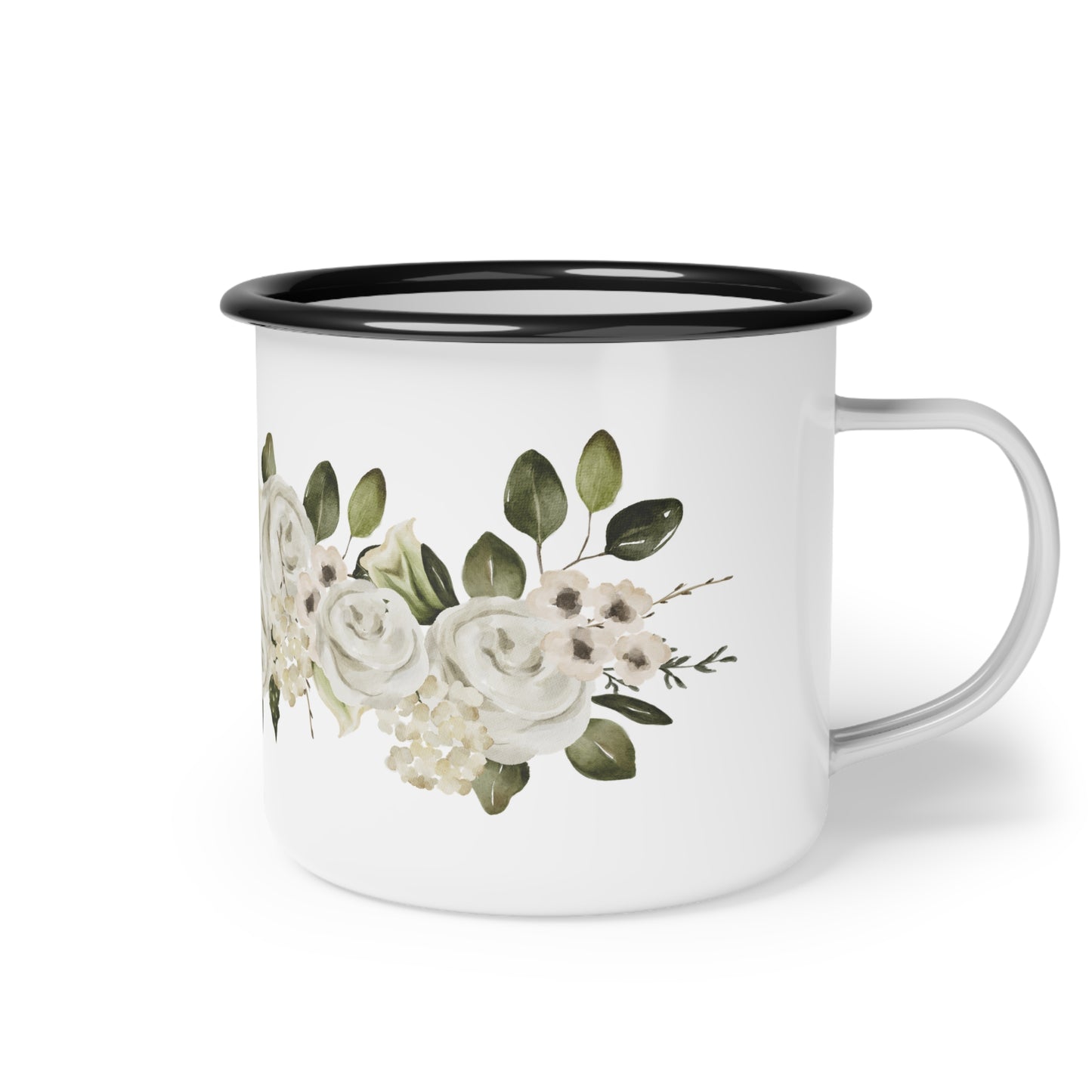 Spring Rose Enamel Garden Mug