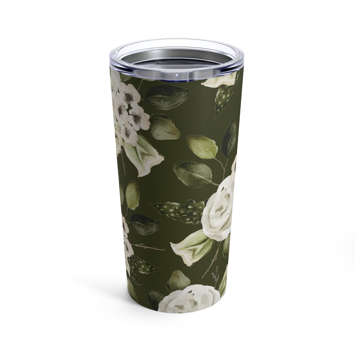 Spring Rose Deep Green Garden Tumbler 20oz