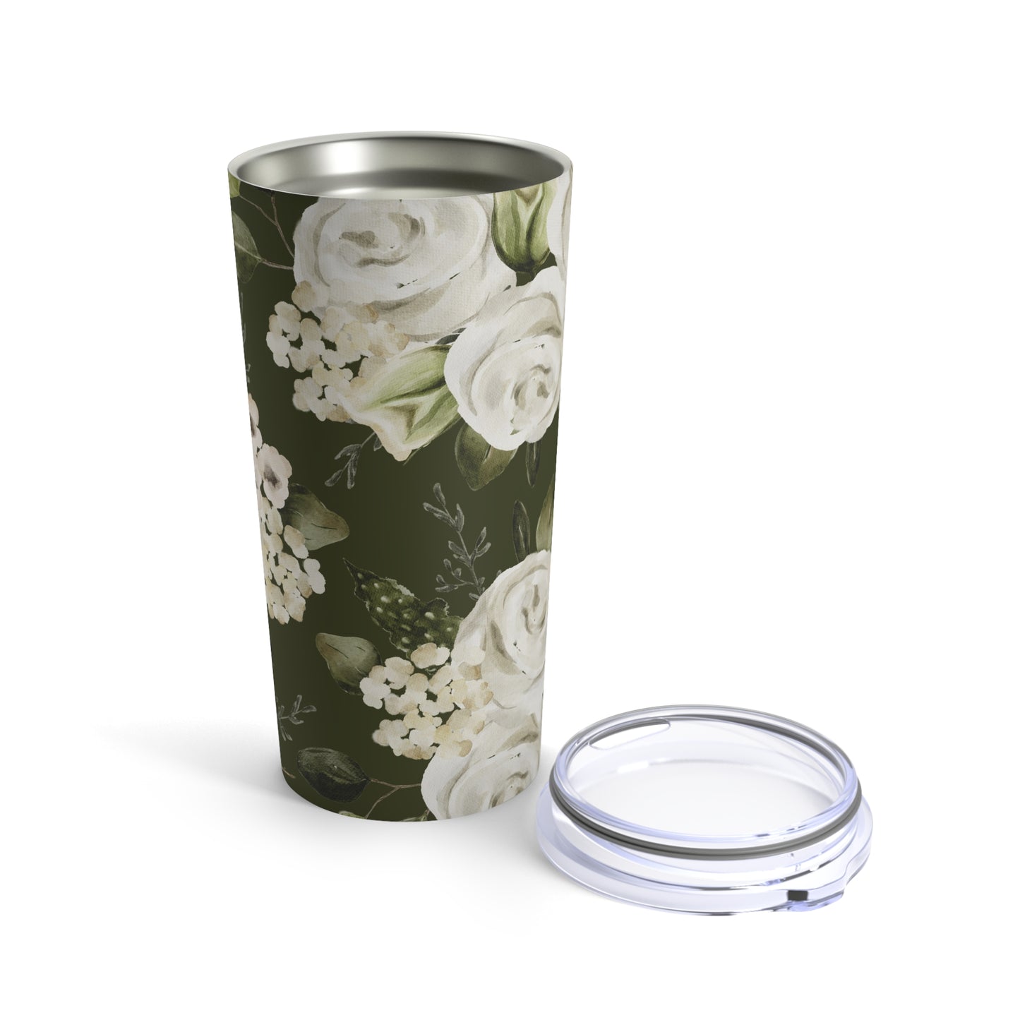 Spring Rose Deep Green Garden Tumbler 20oz