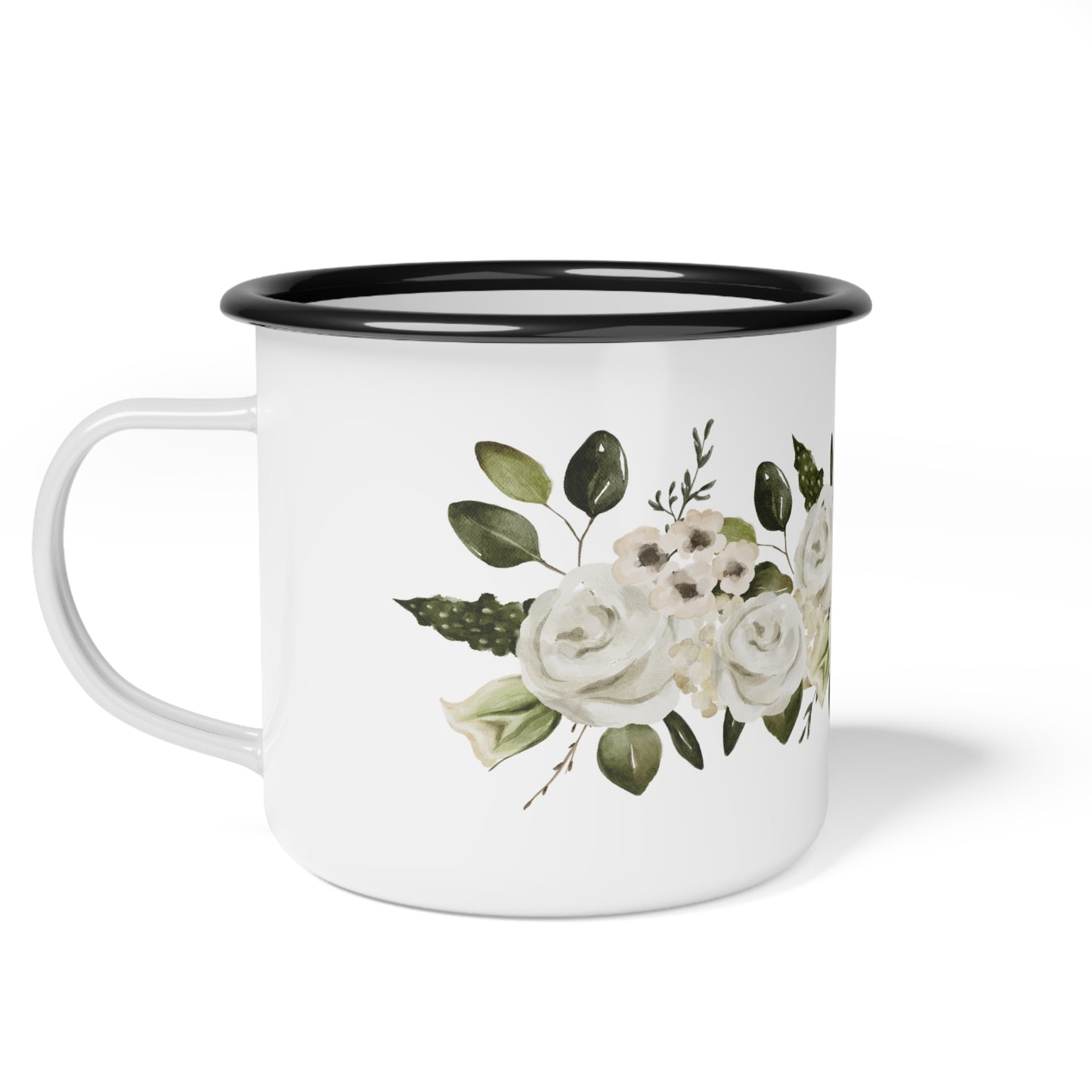 Spring Rose Enamel Garden Mug