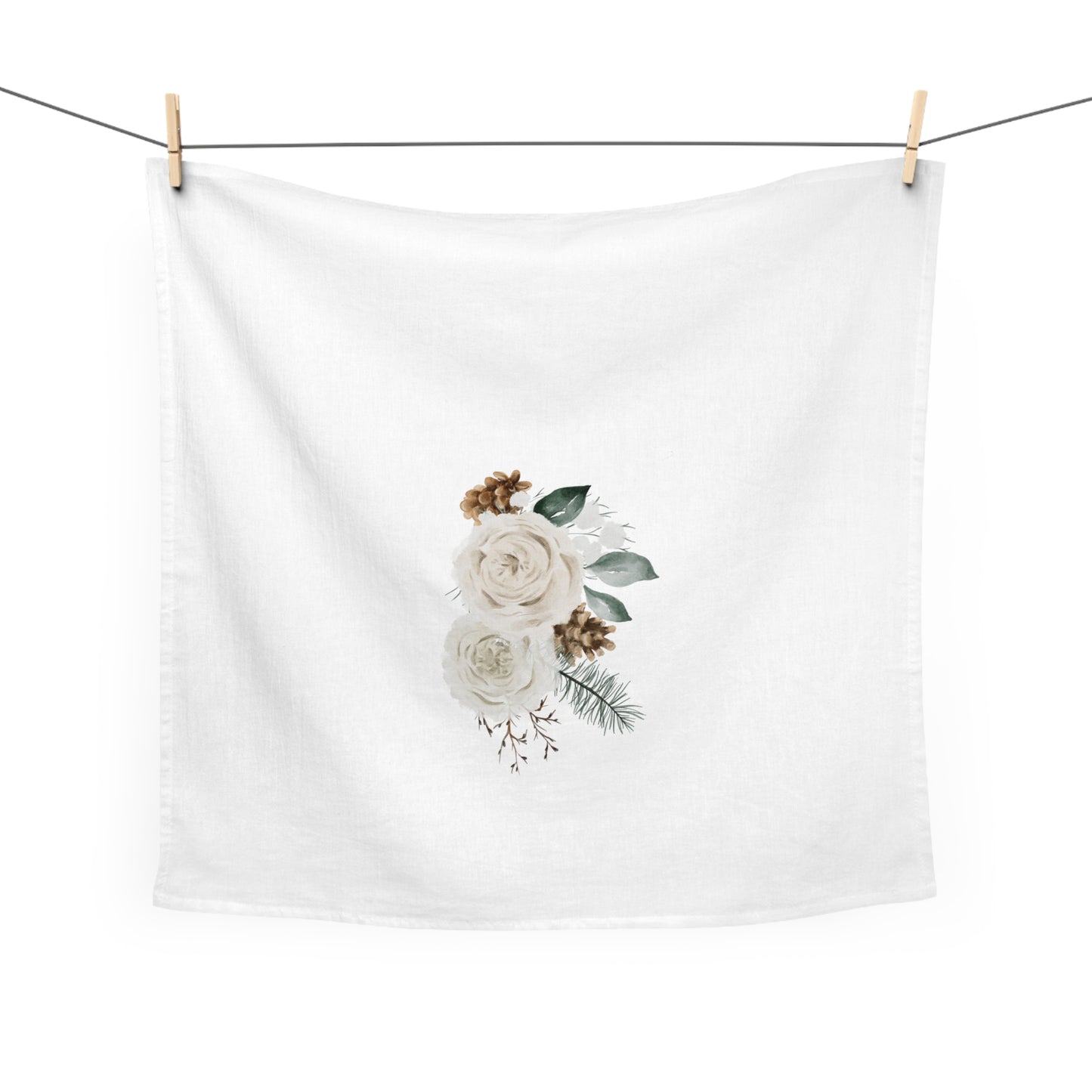 Evergreen Blooms Tea Towel