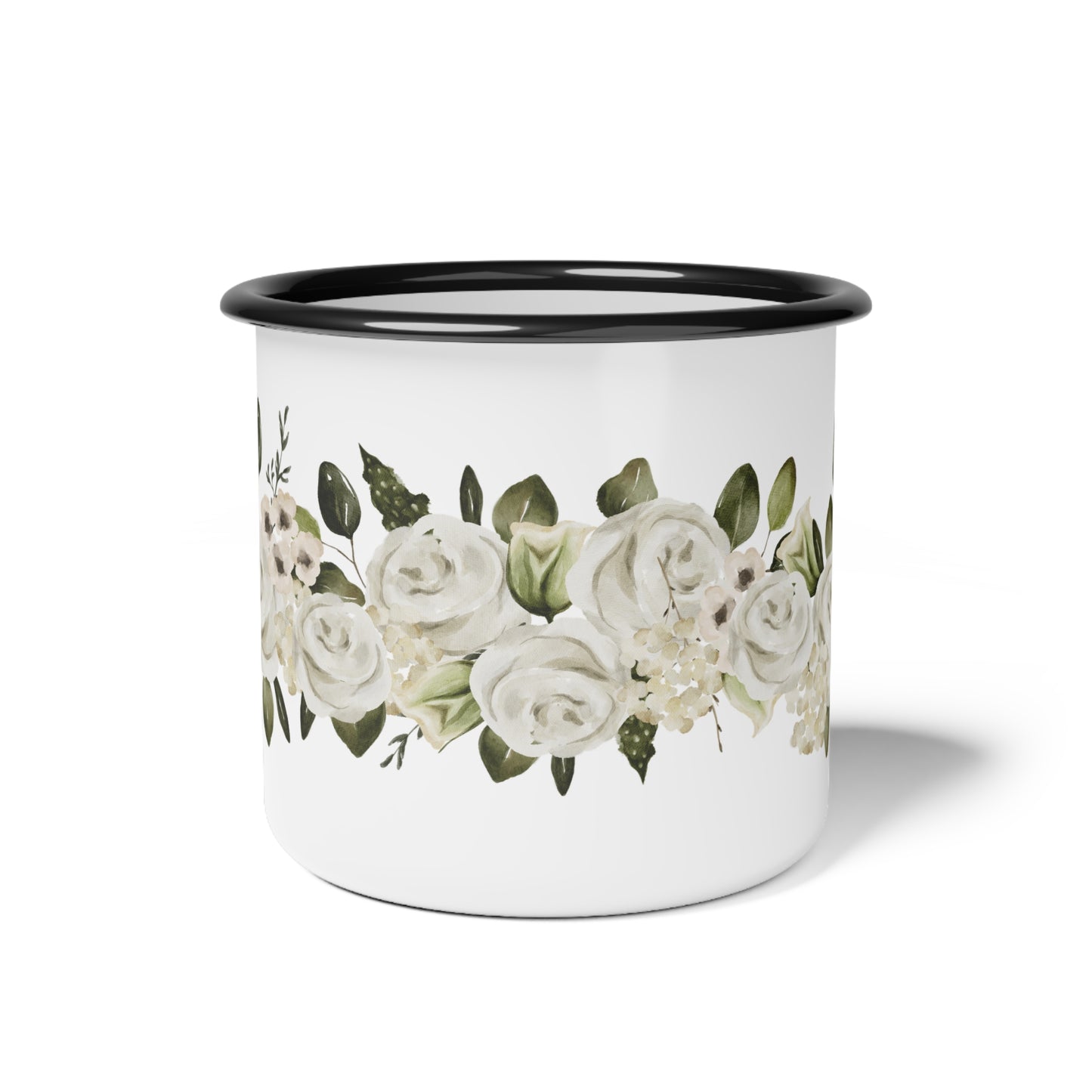 Spring Rose Enamel Garden Mug