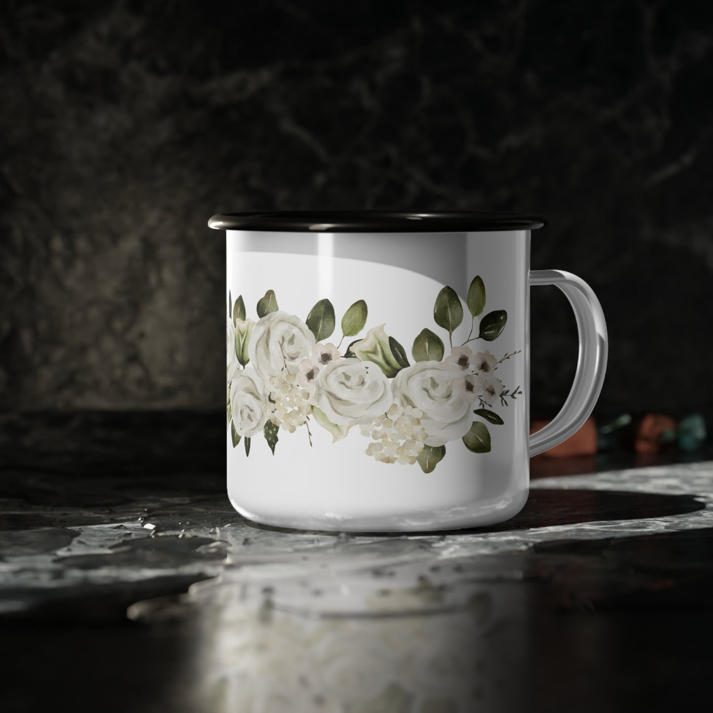 Spring Rose Enamel Garden Mug